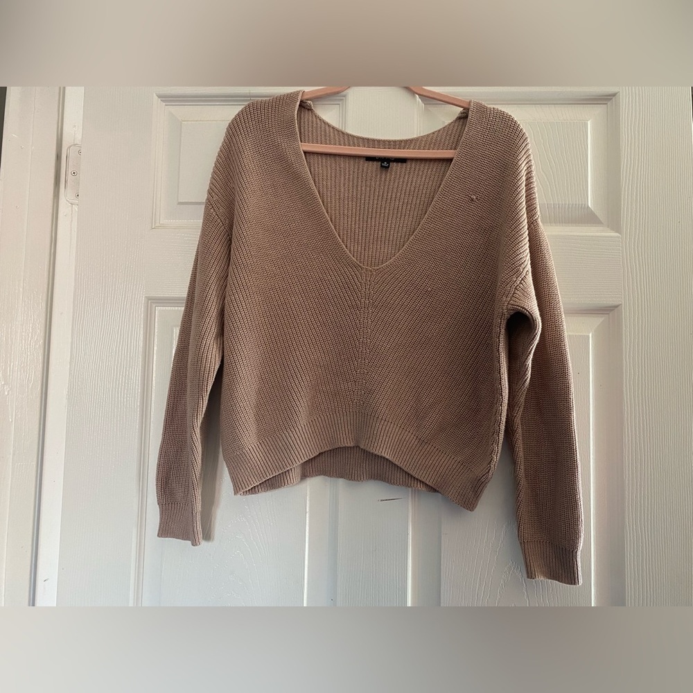 Lulus Feel it Still Taupe Knit Sweater Size Small - Picture 4 of 12